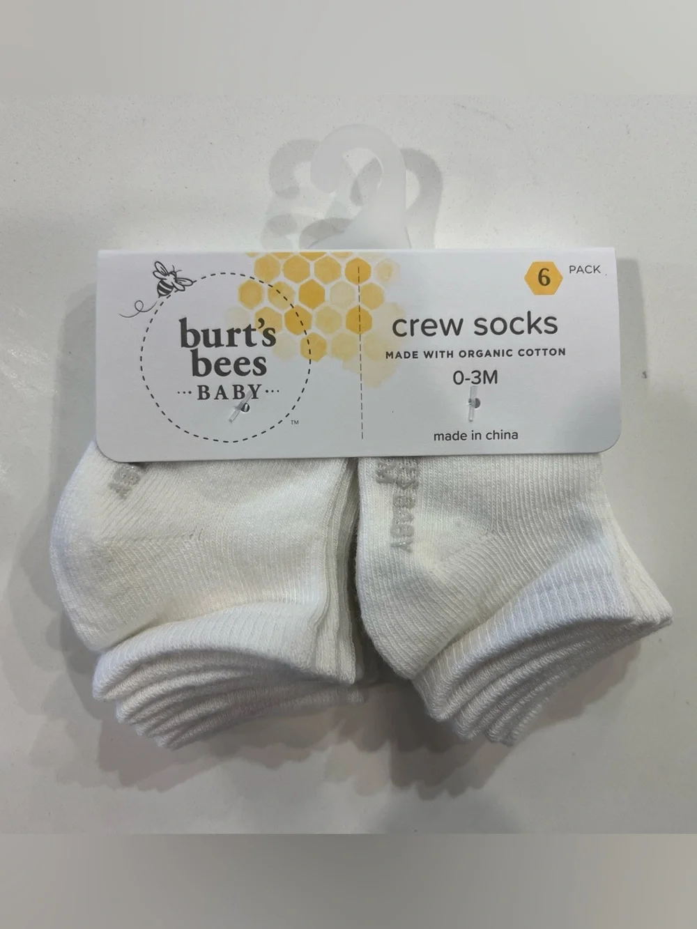 NWT Burt’s Bees Baby Crew Socks: 0-3M
